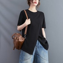 Girl Wow 반팔 티 왕언니 빅 사이즈 루즈 여름 쿨링 원단 한복 티