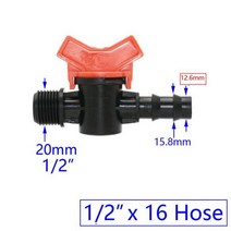 물방울 분수 호스 관수자재 잔디 스프링클러 텃밭 가든 탭 Pe 커넥터 1/2 3/4 16/20/25mm 워터 튜브 관개 밸브 Waterstop Cran 용 나사 1/4 3/8 미니, M
