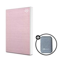 씨게이트 외장하드 2TB 2테라 원터치 외장 HDD USB 맥북 컴퓨터 저장장치 데이터복구, (2) 실버파우치, 06.로즈골드