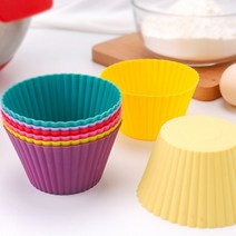 머핀컵 6 개 9cm 큰 크기 실리콘 머핀 컵 케이크 금형 베이킹 주방 휴대용 도구