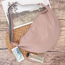 홍대언니 캐주얼 레더 반달 크로스백 가방 G23001