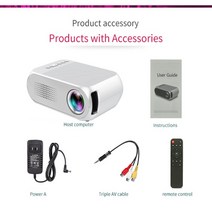 LEJIADA LED YG320 내장 배터리 버전 HDMI USB TF AV 미니 프로젝터 홈 미디어 HD 비디오 플레이어, 협력사, 흰색 배터리, EU 플러그