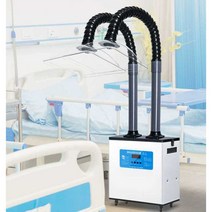 집진기 환기 탄냄새 빨아뜨리는 배기 냄새 제거 덕트, 디지털 더블 헤드 사각 커버+알루미늄 튜브