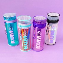 쿰(KUM) 클리어 투명 원형 파우치, 파스텔 화이트