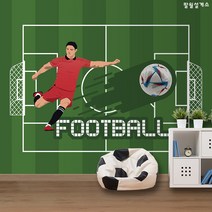 [아이방벽지] 축구 그림벽지