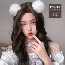 협력사 자연스러운 앞머리없는 긴머리 웨이브펌 롱펌 통가발, 1개, 다크브라운