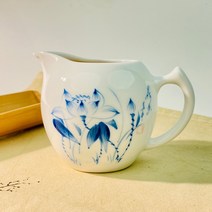 청화백자 연화문 손잡이 숙우 저그 공도배 200ml 202303079EA, 본상품선택