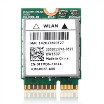 DW1537 Atheros QCSNFA282 802.11a/b/g/n PCI-E WIFI WLAN 카드 블루투스 M.2 Dell Venue 11 Pro Dell 무, 한개옵션0