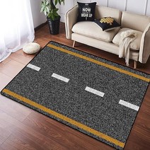 체크무늬 플래그 시작 및 결승선 레이싱 트랙 검은색 타이어 트랙 표시 자동차 또는 카팅 로드 레이스 패턴 영역 러그 3D 대형 러그 침실 놀이방 어린이집 데코(트랙-3 39.4