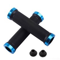 실리콘 소재 MTB 미끄럼 방지 사이클링 그립 2 개입 산악 로드 바이크 핸들바 커버 그립 자전거 액세서리, BP0820-Blue