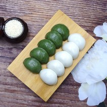 1[이든미] 굳지않는 2색 바람떡 / 흰 바람떡 / 쑥 바람떡, 2색 바람떡 1kg