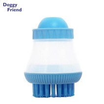 샴푸통겸용 장모냥이 목욕브러쉬 블루 단모고양이빗질, 브러시 (파란색)