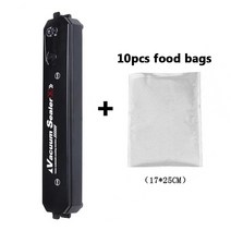 샤오미 220V 가정용 식품 진공 실러 포장 기계 필름 포장기 10pcs 가방 보관, black_미국 플러그 | 220V