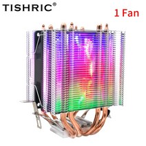 TISHRIC-4 히트 파이프 4 핀 PWM 팬 CPU 쿨러 라디에이터 RGB 쿨링 인텔 LGA2011 115X 1366 775 X79 X99 AM3 AM4 용, [01] 1 Fan 4 Heat Pipes, [02] LGA2011-X79-X99-E5