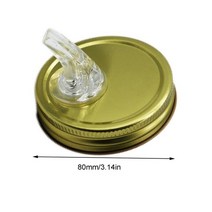Tinplate-누출 방지 메이슨 항아리 푸어 스파우트 마시는 병 넓은 공간이 있는 뚜껑 홈 주방 바 액세서리, 02 Gold 86 mouth