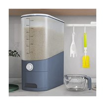 25 Lbs 라이스 디스펜서 라지 sealed Integrated 곡식 Container 스토리지，라이스 container 계량컵 푸드 키친 Organization 콩 Small, 회색
