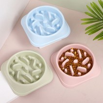 비만 방지 강아지 애견 애묘 고양이 급체 구토 그릇, 3비만방지그릇-핑크