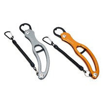 제이에스컴퍼니 립그립 알루미늄 고기 물고기 집게 피싱그립, 오렌지