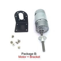 전장부품 12V 마이크로 전기 모터 긴 샤프트 DC 6V 스레드 DIY 부품 JGB37-555 플랜지, 07 12v66rpm_05 Package P