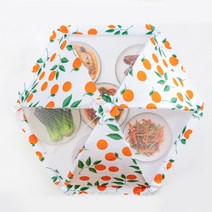 원터치밥상보 원터치밥상덮개 밥상덮개원터치 식탁덮개 접이식 밥상보 오랜지 1개