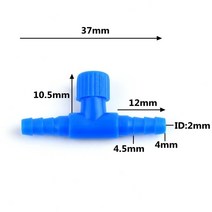 태양열 패널 215pcs 파란색 4mm 수족관 물고기 통 공기 흐름 제어 밸브 2 가지 방법 직선 조절기 산소 펌프, 01 Blue 4mm_01 2pcs