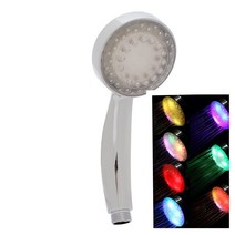 스마트 자동색상 7색 LED 샤워기헤드 힐링샤워기 고압샤워기헤드