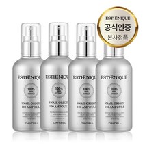 [봄맞이 초특가!] 에스테니끄 주름개선 풍부한 수분 탄력 영양공급 뮤신을 채워줄 달팽이 오리진 100 앰플 120ml, 4개