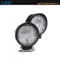 LS27 LED작업등 소형 2500루멘 CREE 27W 25m/30m IP67 야간작업 집어등 트랙터 중장비, 집중형 본체