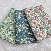 자그마한가게 라인블라썸 3color 20수 원단 패브릭 꽃무늬, 프루티