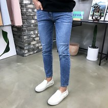 용된다 남자 빅사이즈 스판 중청 데님 청바지