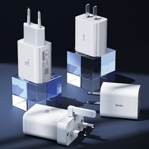 Benks PA46 20W PD 고속 충전 여행용 어댑터 EU 플러그 영국 CN, 01 WHITE_01 미국