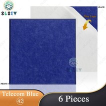 방음판 실내 방음 흡음 부스 음향 절연 패널 자체 접착 사각형 음악 스튜디오 흡수 벽 개, 42--Telecom Blue, 1.0cm Super Density