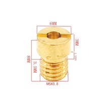 5pcs 메인 제트 기화기 인젝터 노즐 100 105 108 110 115 120 125 130 135 140 자동 교체 부품 Keihin OKO PWK, [06] 120