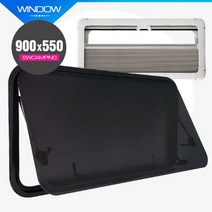 SW 캠핑카 창문 900x550 (PVC 내부프레임) 캠핑카 카라반 모터홈 RV 차박 오토캠핑 여닫이창문