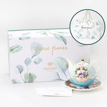 플라워 티팟세트 집들이 선물용 찻잔 티포원세트, 2번+선물포장