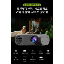 홈시네마 미니 빔프로젝터 무선 미러링 HD급 고화질 가정용 캠핑용 빔프로젝터, 로즈 레드, 영국 규정