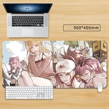 마우스 장패드 롤 리그 오브 레전드 KDA아리 큐티 캐릭터 게임 대형 마우스패드 게이밍 패드 피시 게임 굿즈, 색상-08, 90*40cm