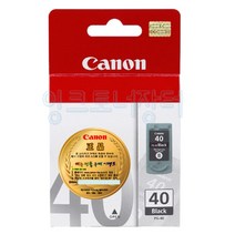 롯데캐논 PG-40 캐논 검정 정품잉크 Canon PiXMA IP2680/IP1980/IP1880/IP1300/IP2200/MP145/MP150/MP198/MP170/FAX-JX210P [PG40], 선택1, 선택1