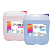 에코원 듀오 식기세척기 전용 세제/린스 18.75L 업소용/대용량/세척제/건조제, 식기세척기용 세제 18.75L
