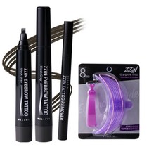 웰피아 찐아이브로우 찐눈썹타투 도장 문신 스탬프 남자 눈썹 펜슬 블랙그레이, 단품, 단품