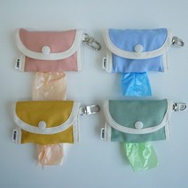 [바보사랑] 가벼운 패브릭 풉백 파우치 똥츄 케이스 배변봉투, 색상:핑크, 상세 설명 참조