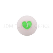 견인볼 견인장치 고리 JDM 오목 깨진 심장 볼 스틱 기어 시프트 노브 레버 자동차 레이싱 라운드 시터 액, 화이트 그린, 13 White-green