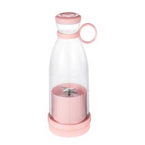믹서 Portable Electric Juicer with Six Blade USB Rechargeable Fresh Juice Blender Mini Smoothie Maker, 02 Pink