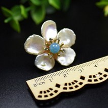 GLSEEVO-수제 925 스털링 실버 천연 청금석 바로크 꽃 진주 스터드 귀걸이 여성 선물 주얼리 GE0678
