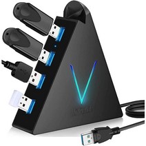 JoyReken 4포트 USB 3.0 허브 1.2m(4피트) 확장 케이블 FlyingVHUB 수직 데이터 맥 PC Xbox One PS4 PS5 iMac Surface Pro XP