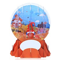 눈송이 팝업 카드 크리스탈 스노우 글로브 장식 발렌타인 아내 연인 생일 선물 기념일, 05 22HWS0913