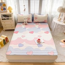 여름 시원한 침대 쿨매트 만화 시리즈 여름 침대 매트 0.3cm 두께 아이스 냉 매트, 색상 1, 3pcs 세트 180x200cm