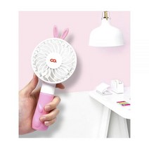 오아 쿠마우사미 미니 휴대용 선풍기오아 휴대용선풍기 OA-FN110, 우사미팬, 핑크 S0056