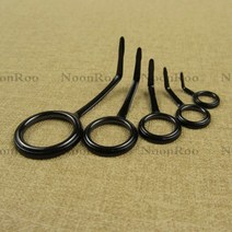 민물낚시대 낚시대 NooNRoo T-ATST 낚싯대 가이드 SIC 링 한 세트 (5 개) 부품 수리, Black color