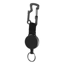 와이어 키 체인 홀더 오토 릴고리 낚시 캠핑 랜턴 호신용품 열쇠고리 분실 도난 방지, 단품, 단품